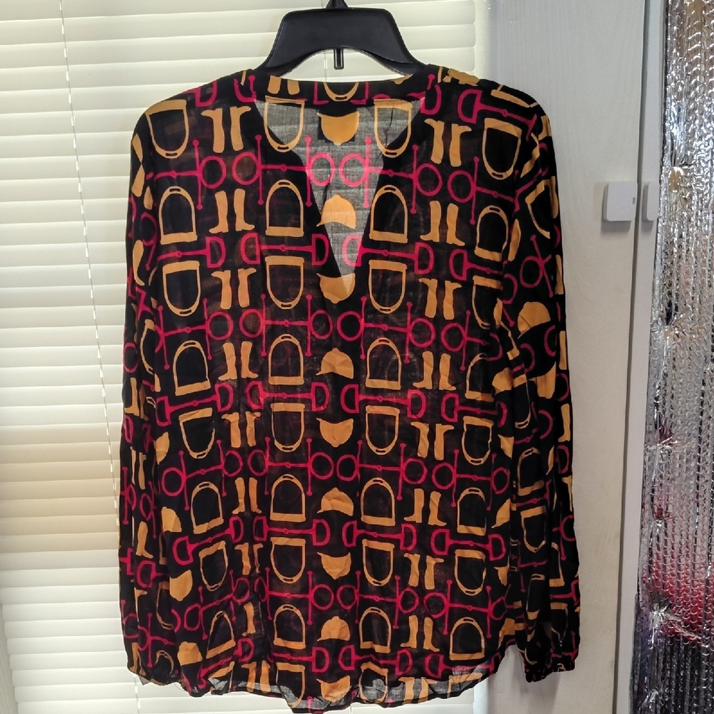 Chic Multicolor Graphic Blouse - image 4